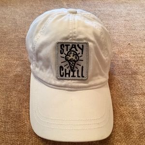 American Eagle Stay Chill White Baseball Hat